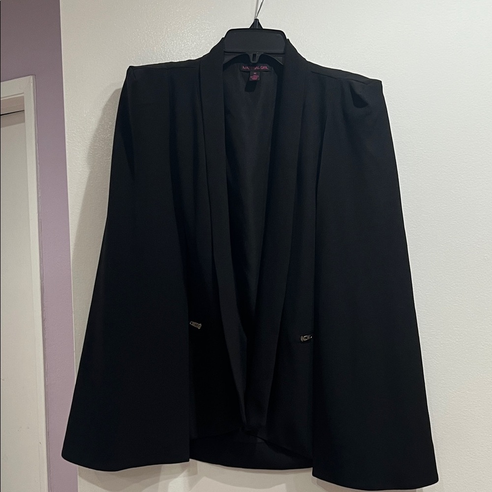 Material Girl Black Jacket with Pink Logo